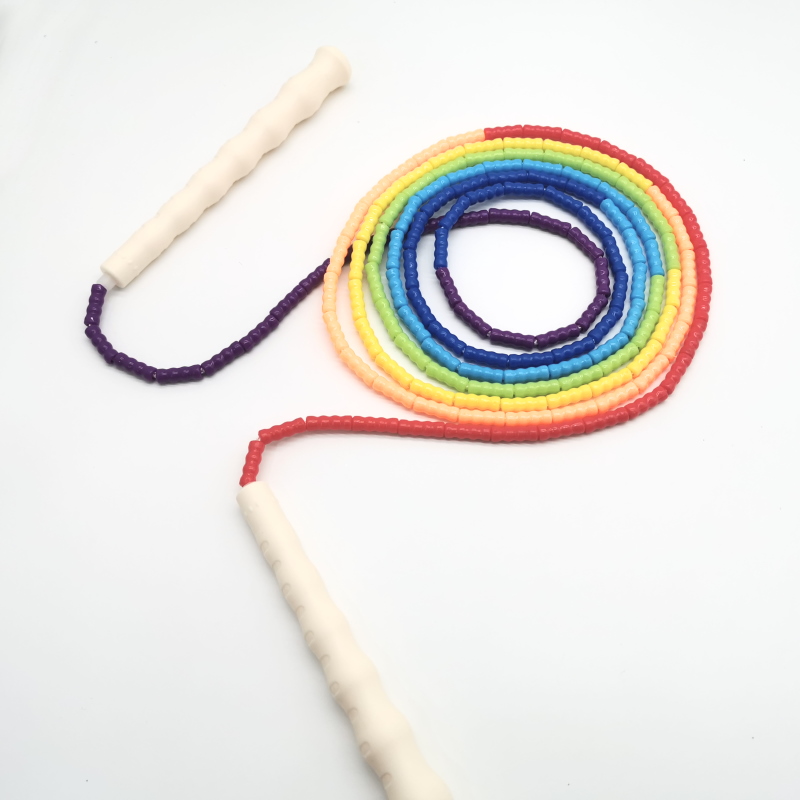 Skipping Rope Pvc - ネバーツール-子供と大人のためのレインボービーズ,2.2m,2.4m,2.6m,3m,3.6m,カラフルなPVCビーズ,任意のハッチスキップ