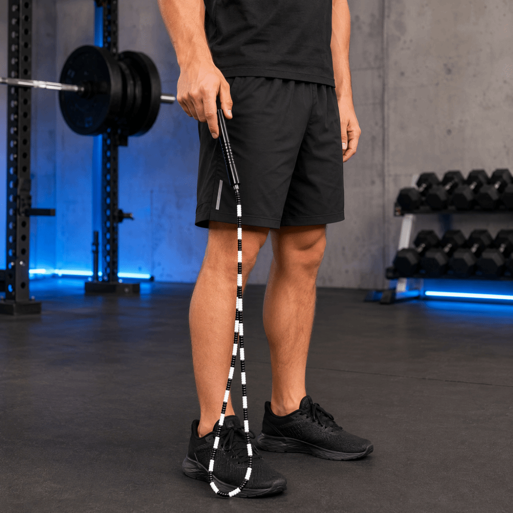 Skipping Rope Pvc - 耐久性のある長さ調節可能なジャンプロープ、PVC製軽量スキッピングロープ、コンパクトなデザイン、ビーズ付きジャンプロープ、ワークアウト用