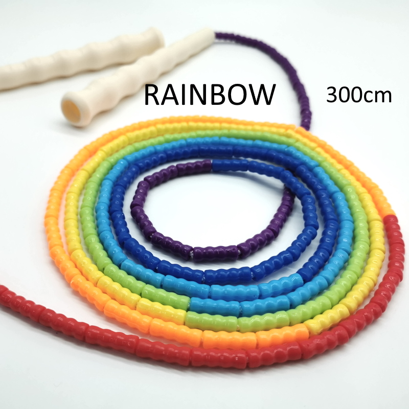 ネバーツール-子供と大人のためのレインボービーズ,2.2m, - Skipping Rope Pvc のレビューと価格